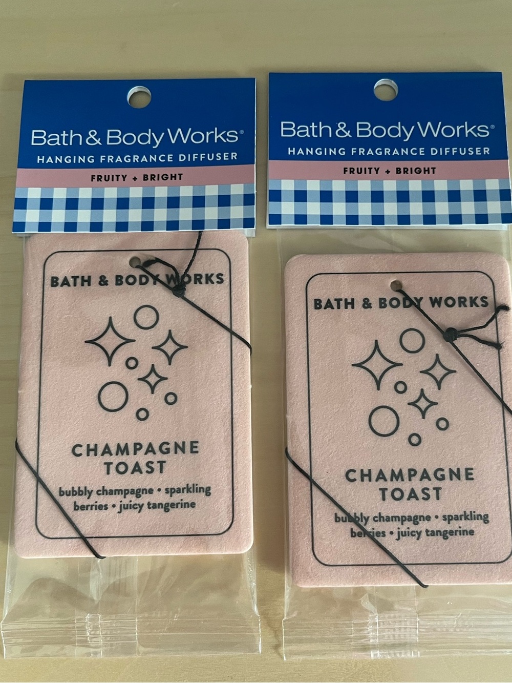 Two New Bath & Body Works Champagne Toast Hanging Fragrance Diffuser